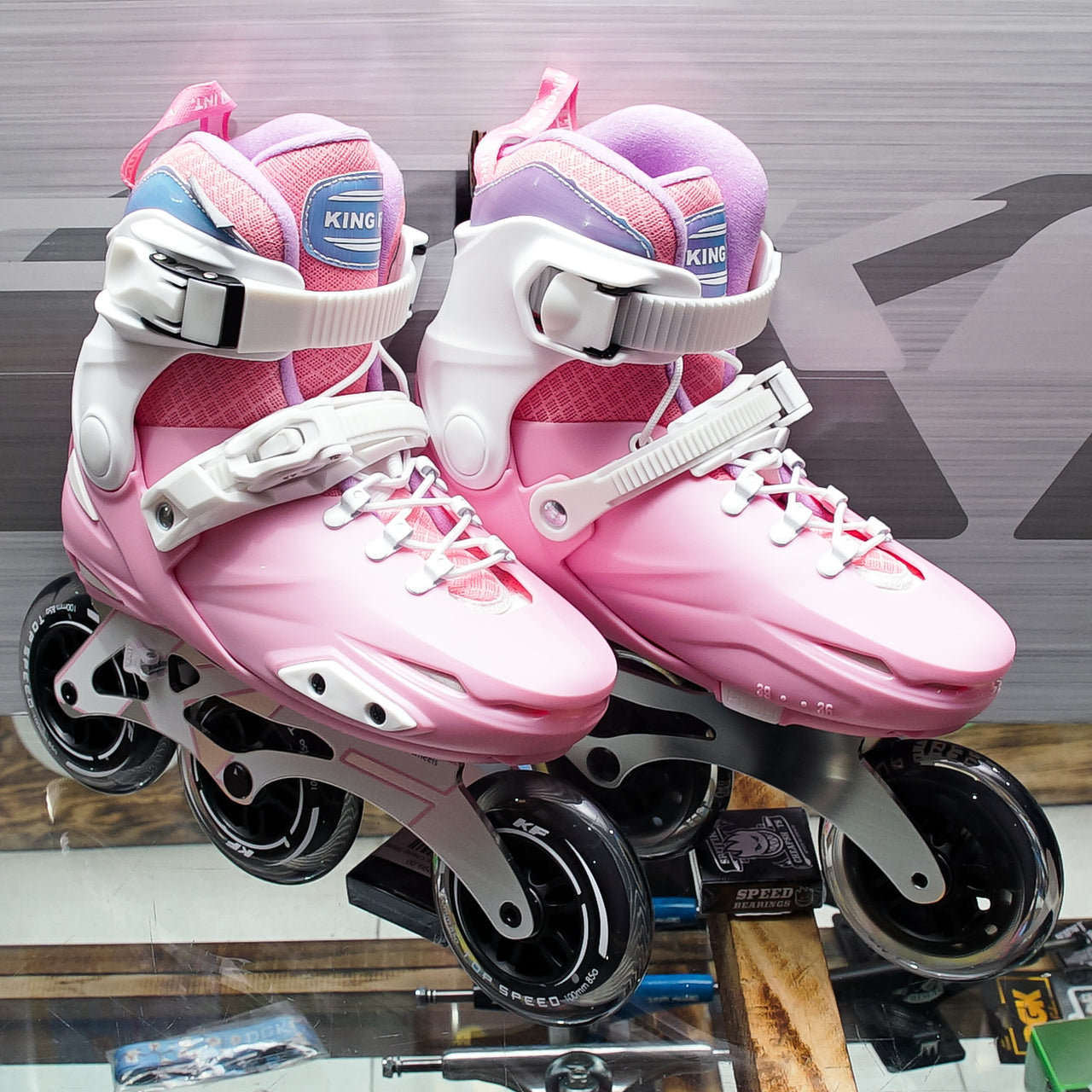 Patines King Fun KF-X1 Pink White
