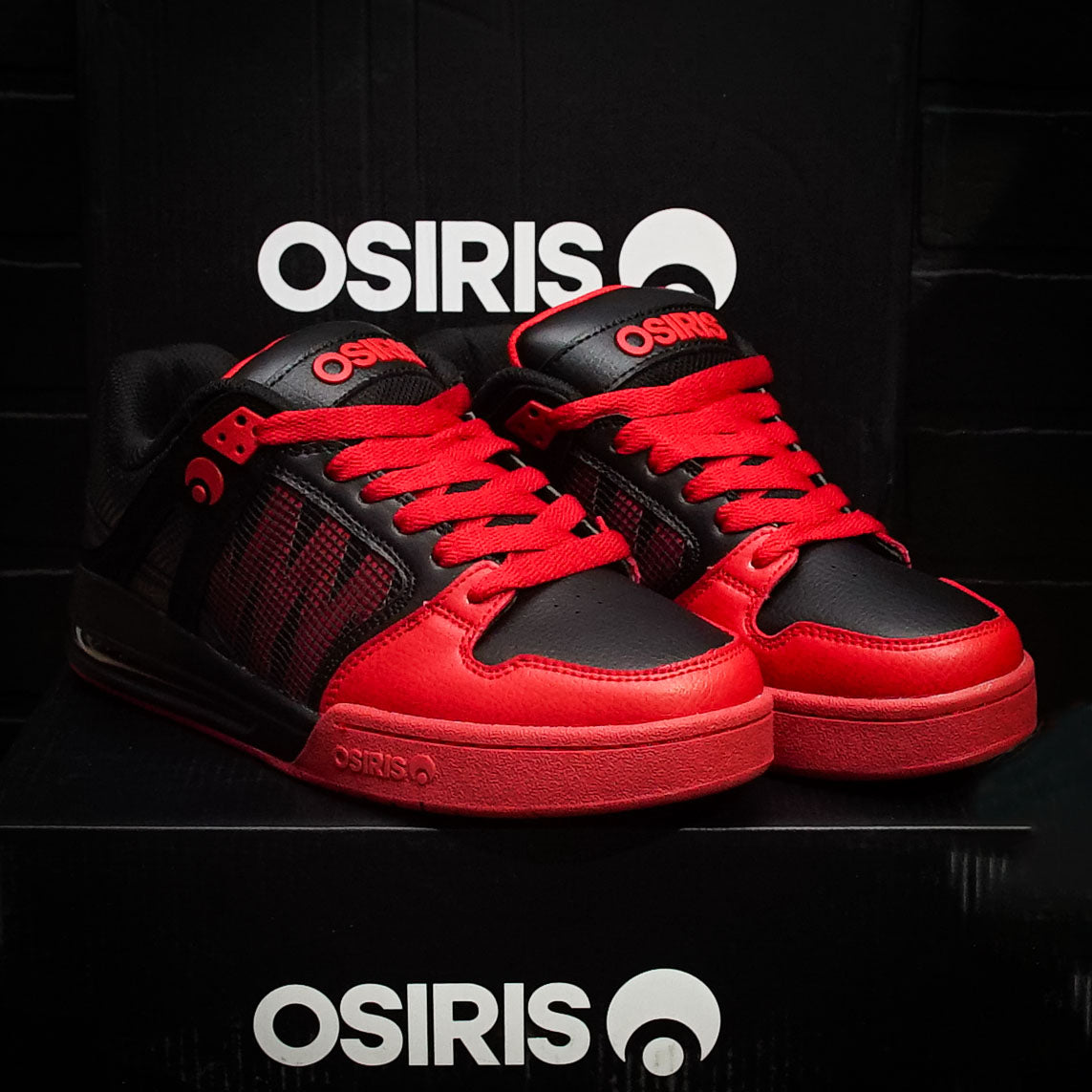 Tenis Osiris Pixel Black Red Black