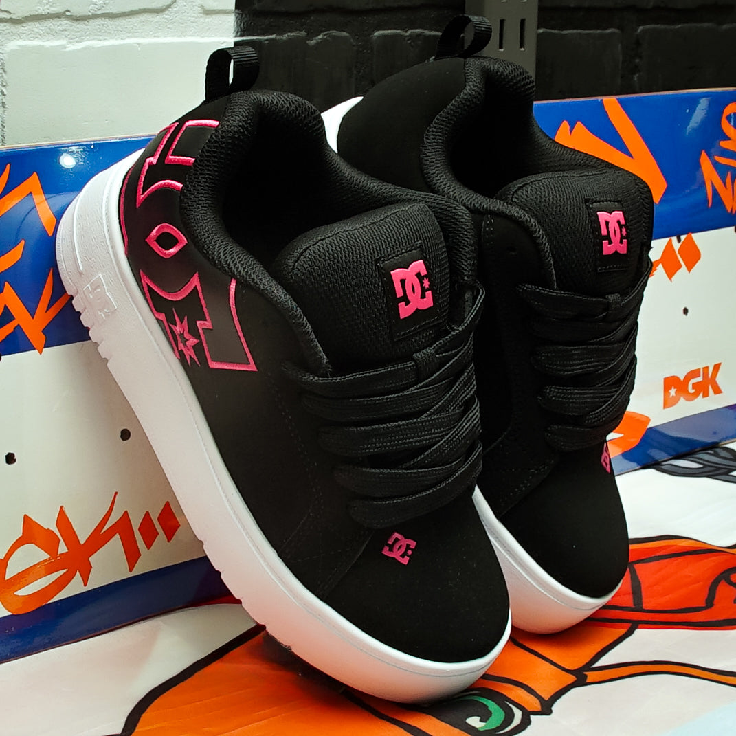 Tenis DC Court Graffik Platform Black Pink White