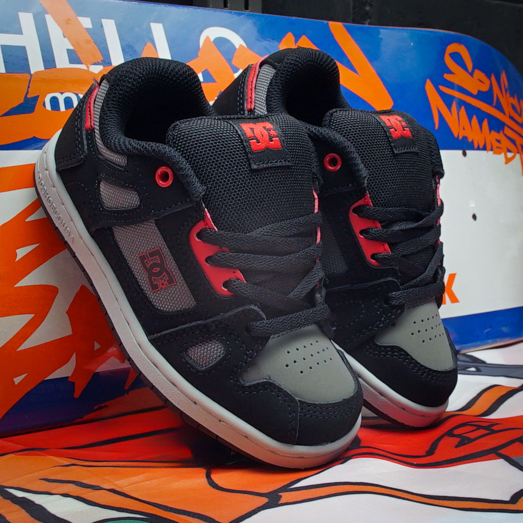 Tenis DC Stag Black Grey Red Kids