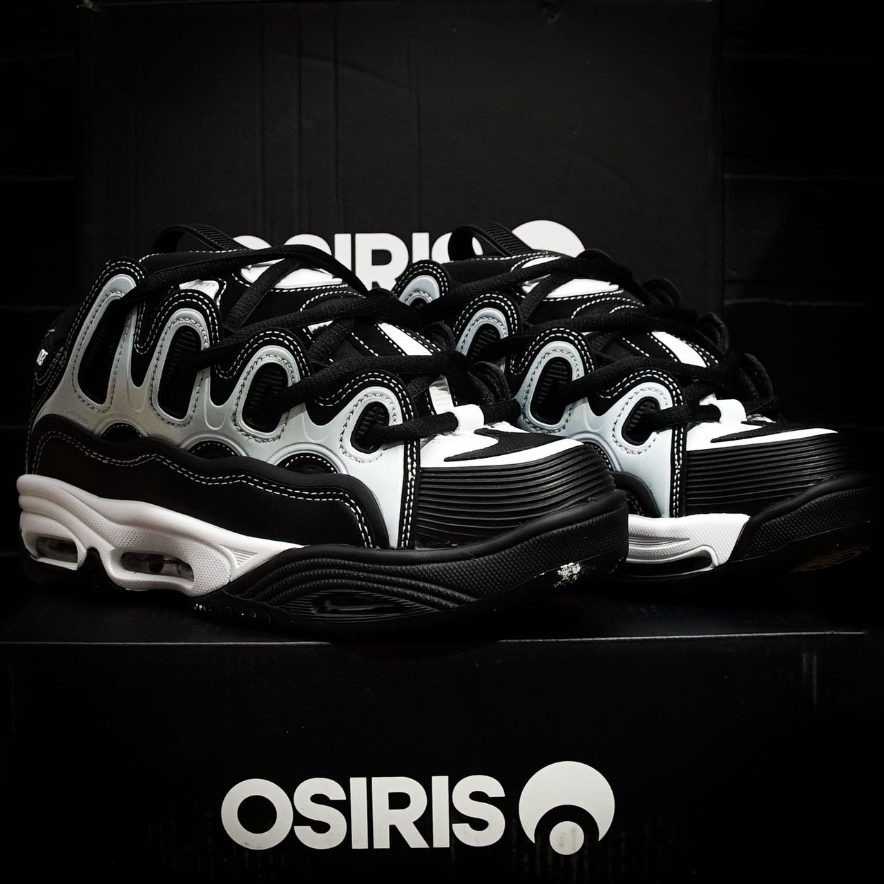 Tenis Osiris D3 2001 Black White Red