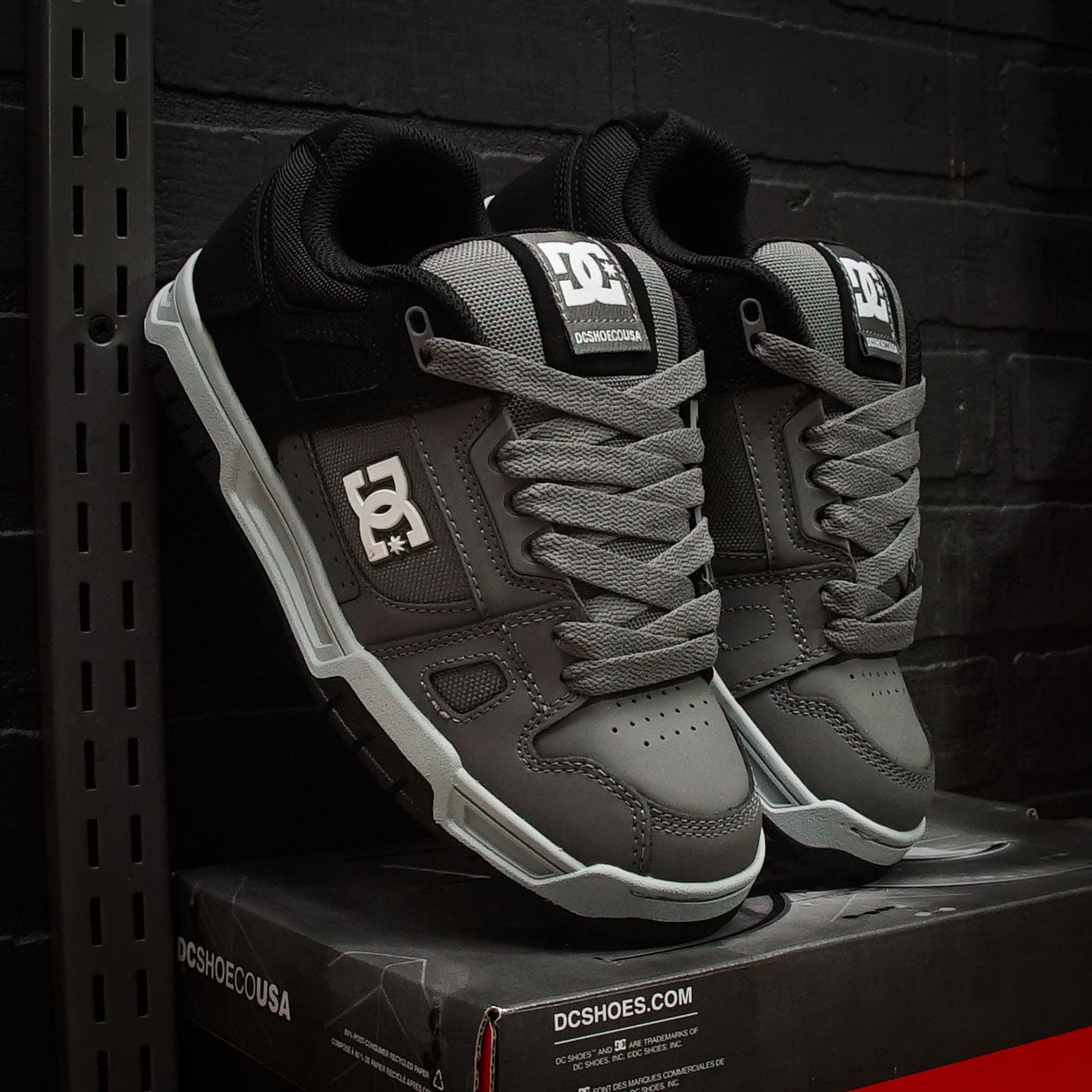 Tenis DC Stag Grey Black White