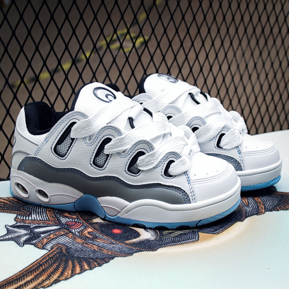 Tenis Osiris D3 OG White Grey Baby Blue