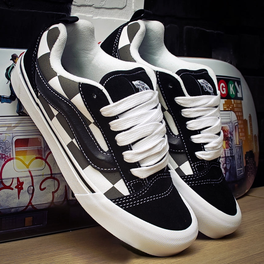 Tenis Vans Knu Skool Mega Check Gray Black