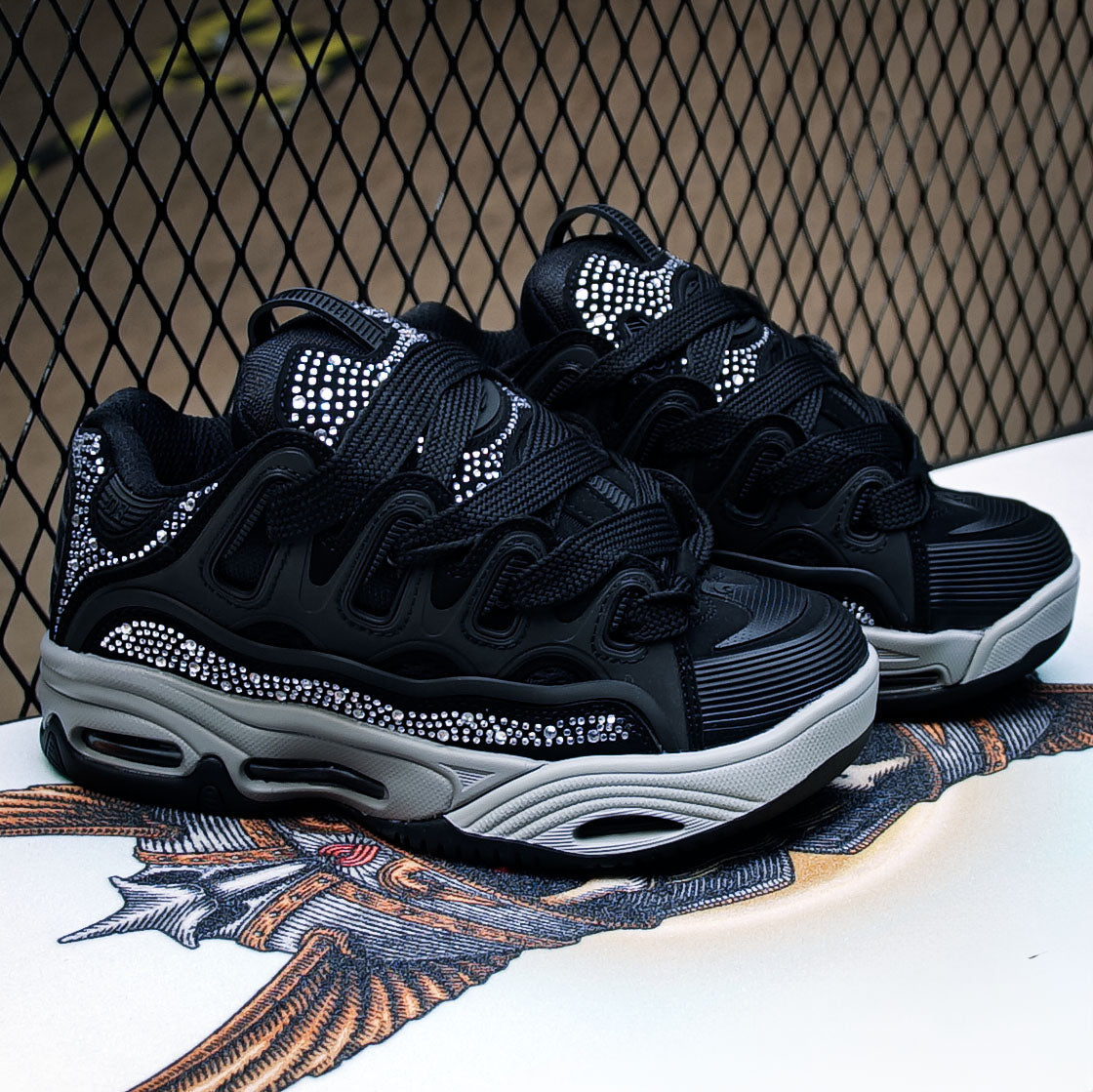 Tenis Osiris D3 2001 Black Grey Diamond