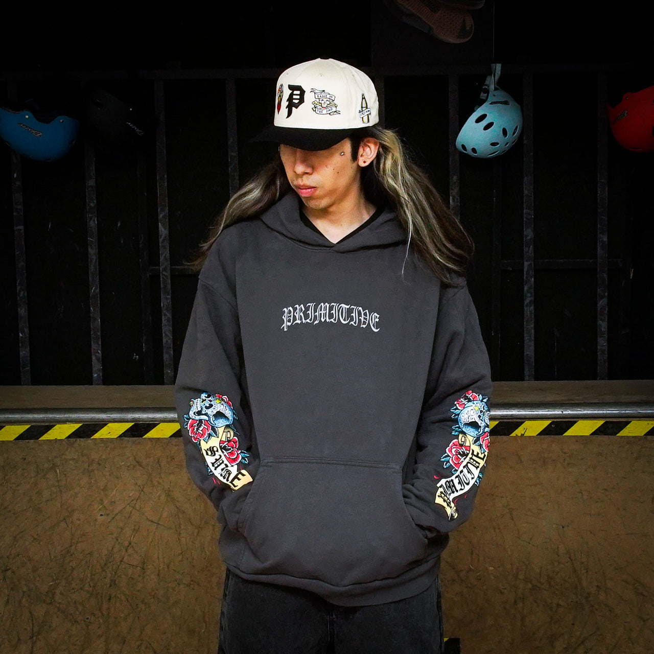 Sudadera Primitive x Sublime Sunny II Washed Black
