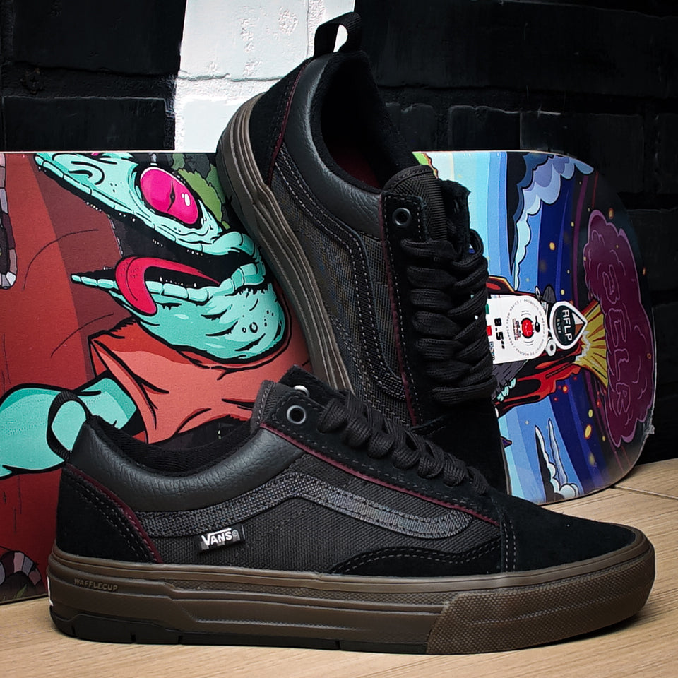 Tenis Vans Skate Old Skool Wafflecup Black Dark Gum