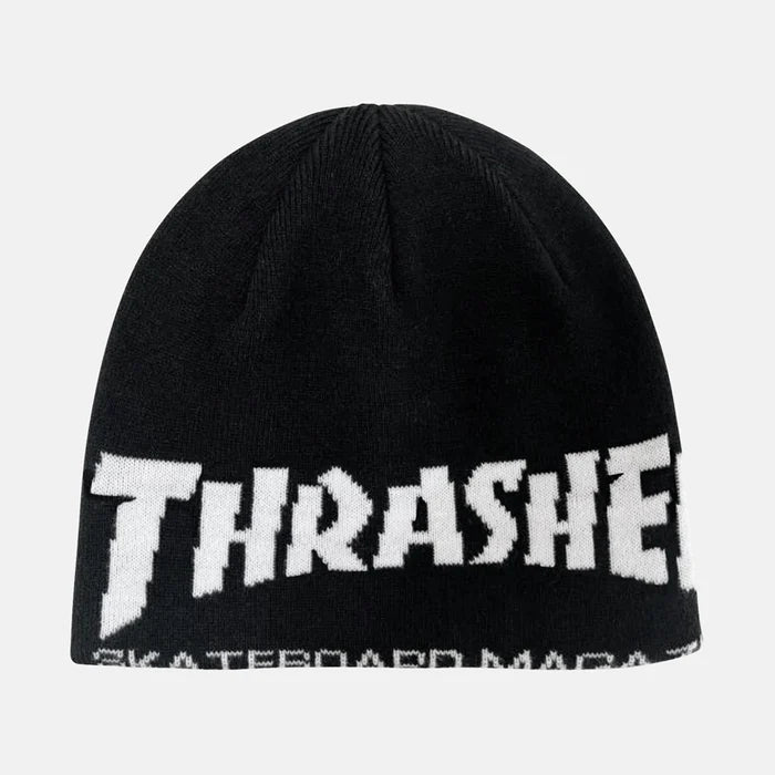 Skully Beanie Thrasher Skate Mag Black