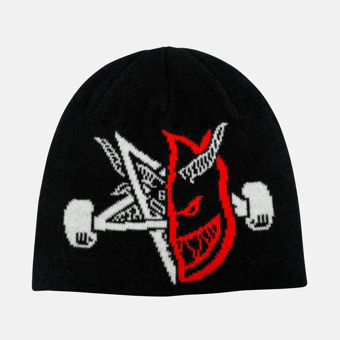 Skully Beanie Thrasher x Spitfire Thrash & Burn Black