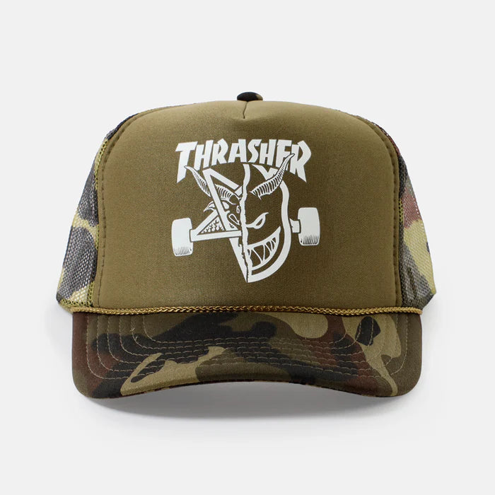 Gorra Trucker Thrasher x Spitfire Thrash & Burn Camo