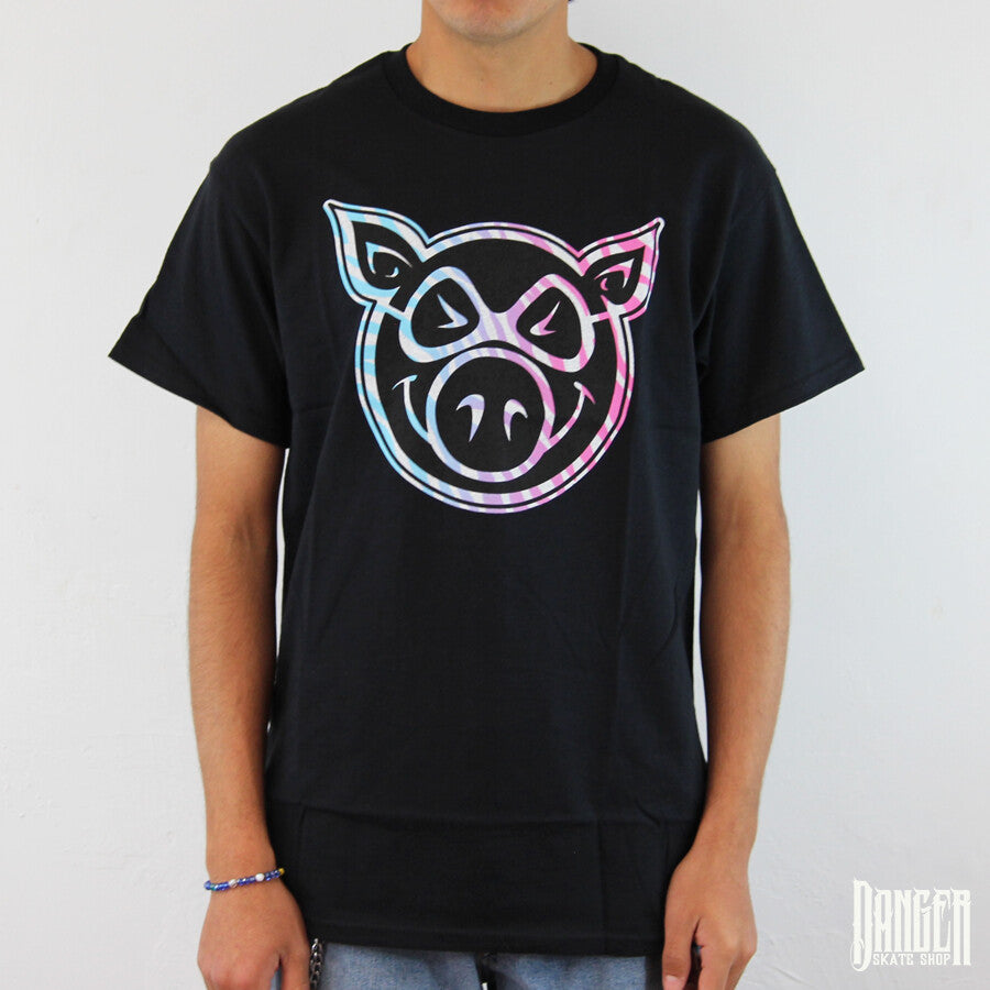 Playera Pig Zebra Black