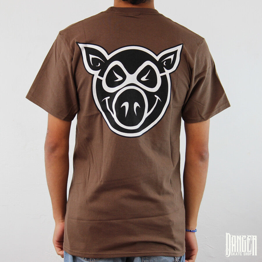 Playera Pig F y B Head Brown