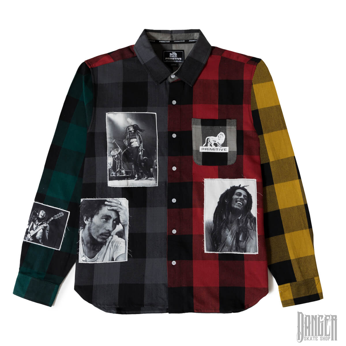 Camisa Primitive x Bob Marley Patchwork Flannel